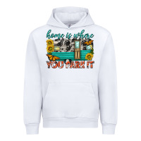 White home is where  you park it Urban Hoodie - texasbilliewilder