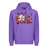 Purple for the love of the game baseball Premium Hoodie - texasbilliewilder
