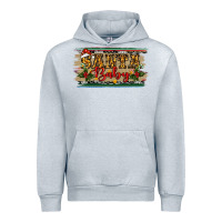 Heather Grey Santa Baby Western Christmas Urban Hoodie - RanaPortraitStore