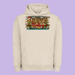 Santa Baby Western Christmas Urban Hoodie Designed By Ranaportraitstore