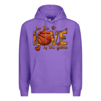 Purple for the love of the game basketball Premium Hoodie - texasbilliewilder
