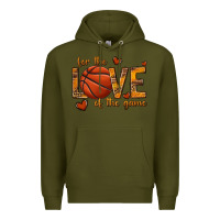 Army Green for the love of the game basketball Premium Hoodie - texasbilliewilder