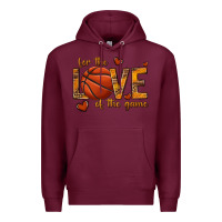 Burgundy for the love of the game basketball Premium Hoodie - texasbilliewilder