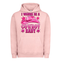 Pigment Salmon i wanna be a cowboy baby Urban Hoodie - texasbilliewilder