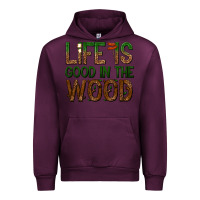 Mauve Wine life is good in the wood Urban Hoodie - texasbilliewilder