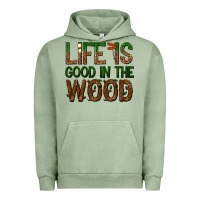 Pigment Oil Green life is good in the wood Urban Hoodie - texasbilliewilder