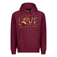 Burgundy for the love of the game football Premium Hoodie - texasbilliewilder