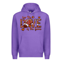 Purple for the love of the game football Premium Hoodie - texasbilliewilder