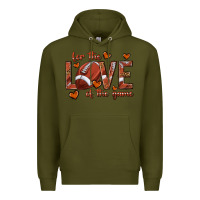 Army Green for the love of the game football Premium Hoodie - texasbilliewilder