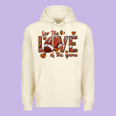 For The Love Of The Game Football Premium Hoodie Designed By Texasbilliewilder