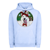 Pigment Grape Ice Christmas White Shepherd With Cowhide Urban Hoodie - RanaPortraitStore