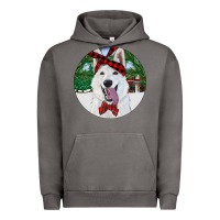 Pigment Tornado Christmas White Shepherd With Cowhide Urban Hoodie - RanaPortraitStore