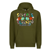 Army Green school's out for summer teacher life Premium Hoodie - Zillion Design Studio