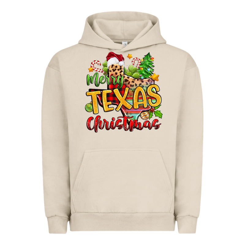 Merry Texas Christmas Urban Hoodie by Zillion Design Studio | Teevron
