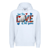 White for the love of the game hockey Premium Hoodie - texasbilliewilder