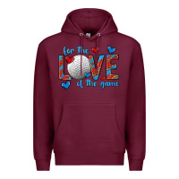 Burgundy for the love of the game hockey Premium Hoodie - texasbilliewilder