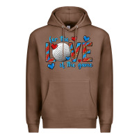 Chestnut for the love of the game hockey Premium Hoodie - texasbilliewilder