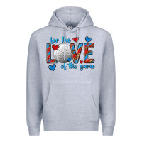 Heather Grey for the love of the game hockey Premium Hoodie - texasbilliewilder