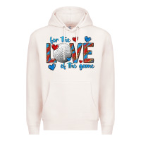 Pale Pink for the love of the game hockey Premium Hoodie - texasbilliewilder