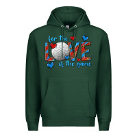 Sports Green for the love of the game hockey Premium Hoodie - texasbilliewilder