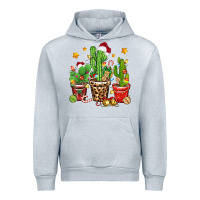 Heather Grey Christmas cactus Urban Hoodie - Zillion Design Studio