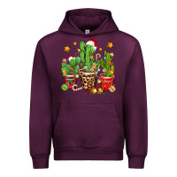 Mauve Wine Christmas cactus Urban Hoodie - Zillion Design Studio