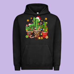Christmas Cactus Urban Hoodie Designed By Zillion Design Studio