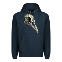 Navy Raven Skull Premium Hoodie - RanaPortraitStore