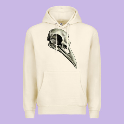 Raven Skull Premium Hoodie Designed By Ranaportraitstore