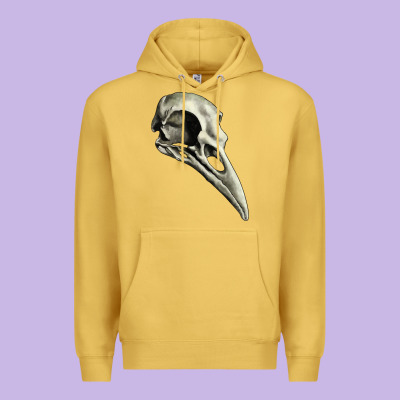 Raven Skull Premium Hoodie Designed By Ranaportraitstore