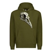 Army Green Raven Skull Premium Hoodie - RanaPortraitStore