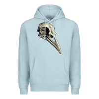 Blue Mist Raven Skull Premium Hoodie - RanaPortraitStore