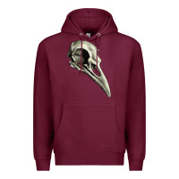 Burgundy Raven Skull Premium Hoodie - RanaPortraitStore
