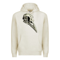 Oatmeal Heather Raven Skull Premium Hoodie - RanaPortraitStore
