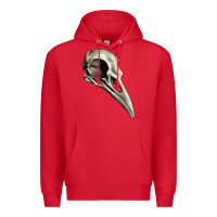 Red Raven Skull Premium Hoodie - RanaPortraitStore