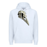 White Raven Skull Premium Hoodie - RanaPortraitStore