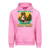 Fuchsia Pink life is better with a australian shepherd Urban Hoodie - texasbilliewilder