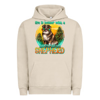 Pigment French Oak life is better with a australian shepherd Urban Hoodie - texasbilliewilder