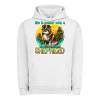 Pigment Lunar Rock life is better with a australian shepherd Urban Hoodie - texasbilliewilder