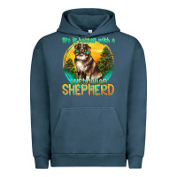 Pigment Midnight Navy life is better with a australian shepherd Urban Hoodie - texasbilliewilder
