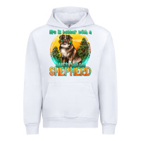 White life is better with a australian shepherd Urban Hoodie - texasbilliewilder