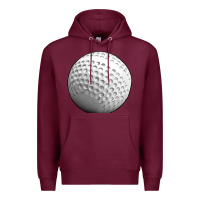 Burgundy hockey ball Premium Hoodie - texasbilliewilder
