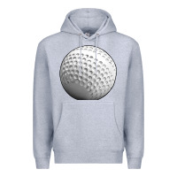 Heather Grey hockey ball Premium Hoodie - texasbilliewilder