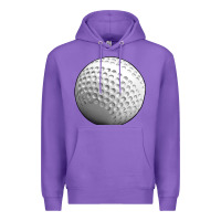 Purple hockey ball Premium Hoodie - texasbilliewilder