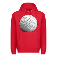 Red hockey ball Premium Hoodie - texasbilliewilder