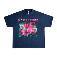 Navy Breast Cancer my Goddaughter is a fighter Urban Heavy Tee - Artiststas