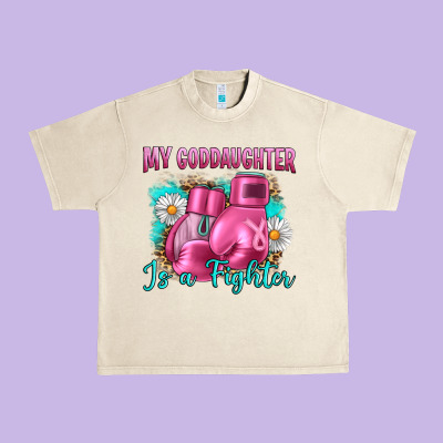 Breast Cancer My Goddaughter Is A Fighter Urban Heavy Tee Designed By Artiststas