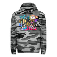 Slate Camo resting nurse face Premium Hoodie - Zillion Design Studio
