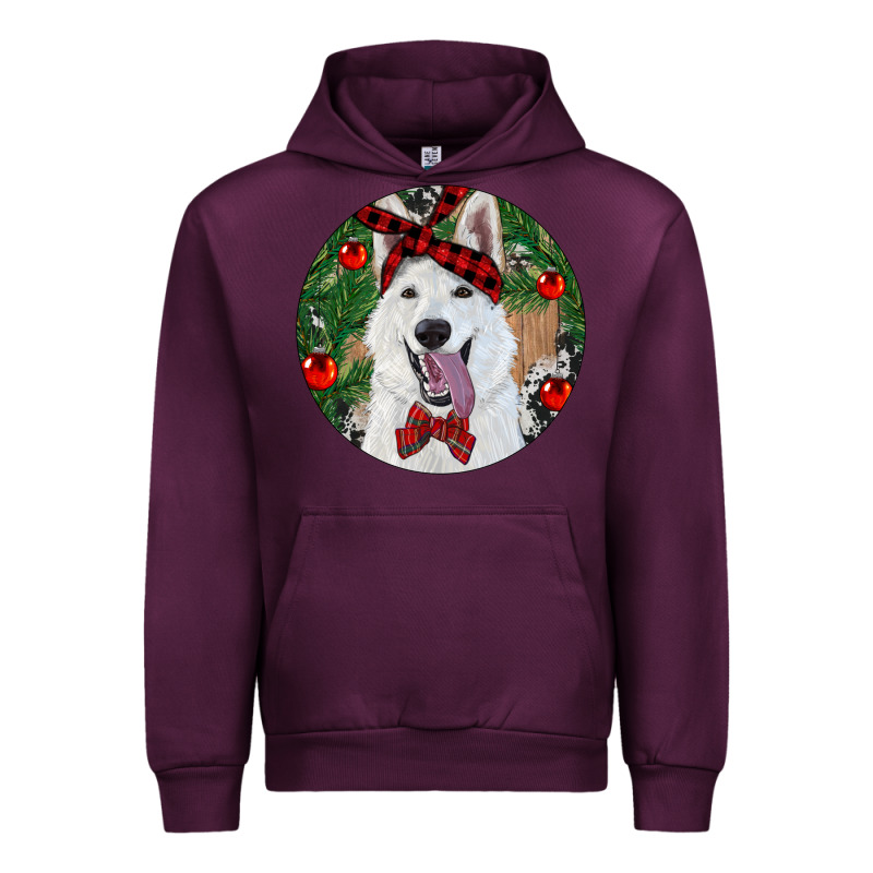 Christmas White Shepherd With Cowhide Urban Hoodie by RanaPortraitStore | Teevron