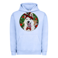 Pigment Grape Ice Christmas White Shepherd With Cowhide Urban Hoodie - RanaPortraitStore